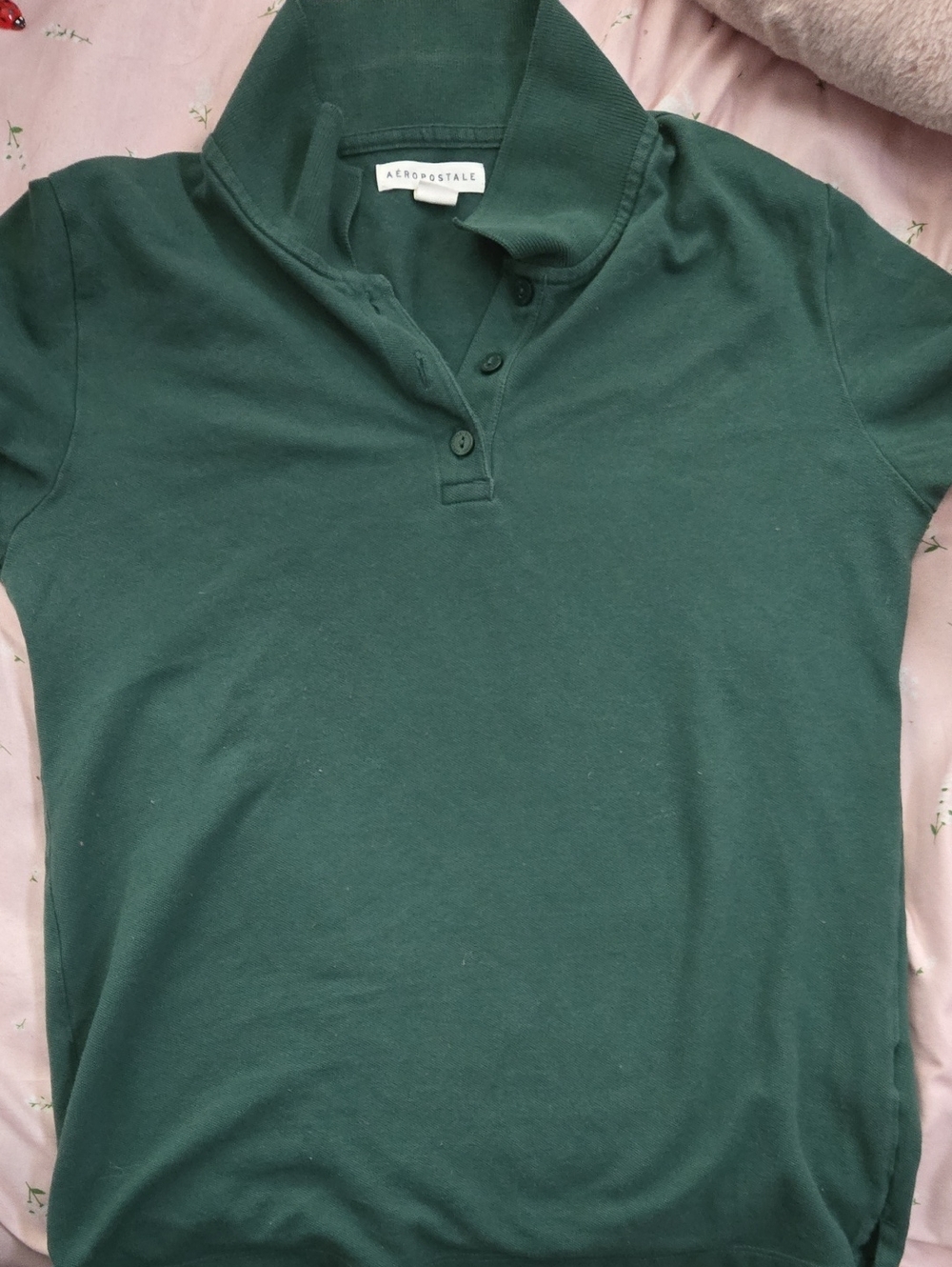 Aeropostale Boys Forest Green Button-Down Polo